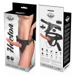 STRAP ON VIBRATOR HARNESS ATTRACTION HECTOR 20 X 3.5CM